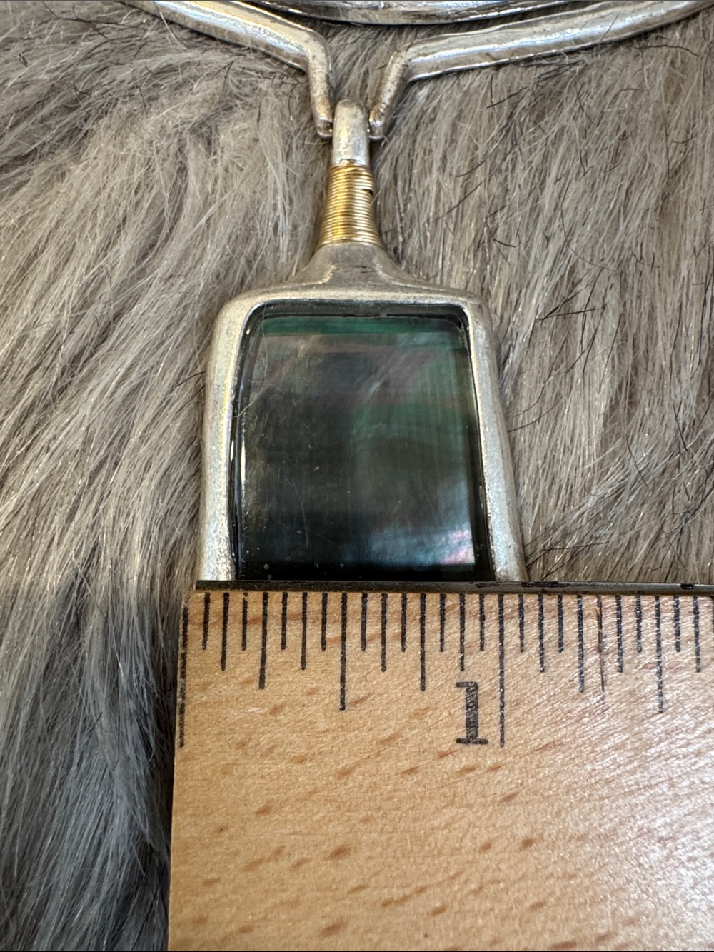 RLM by Robert Lee Morris Silver plate Pendant Necklace with Abalone Inlay - Picture 7 of 8